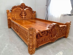 GIƯỜNG NGỦ HOA HỒNG NGUYÊN KHỐI